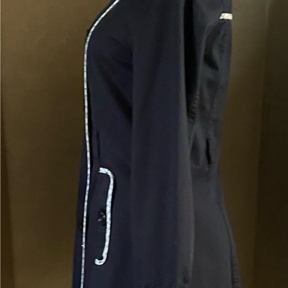 Merona Black & White All Weather Trench Coat with pockets women’s size SP - Picture 6 of 14